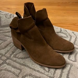 BP Suede Slip on Bootie, Size 9.5, Light Brown